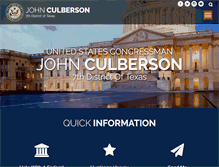 Tablet Screenshot of culberson.house.gov