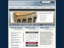 Tablet Screenshot of clerk.house.gov